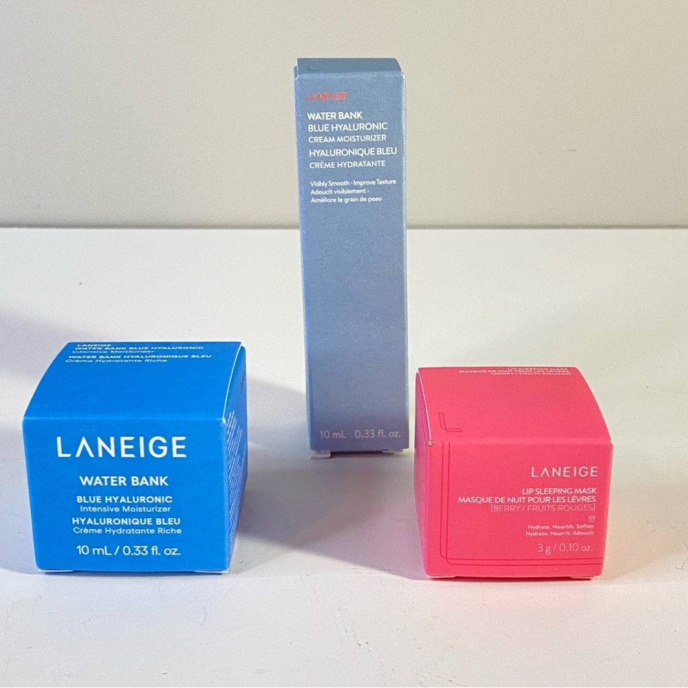 LANEIGE Water Bank Blue Hyaluronic Minis 2x 10 ml + Lip Sleeping Mask 3 g Set